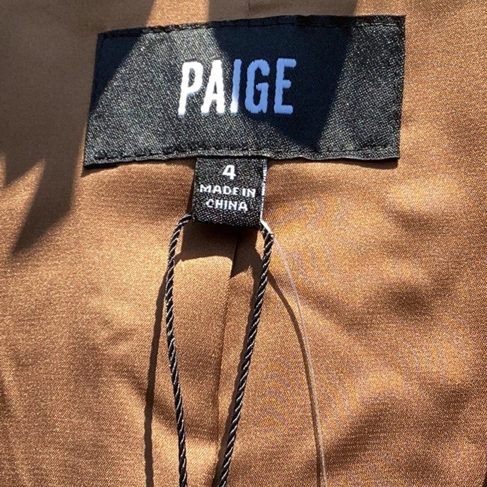 NWT PAIGE Graciella Sleeveless Button Down Faux Leather Mini Dress - Picture 14 of 14